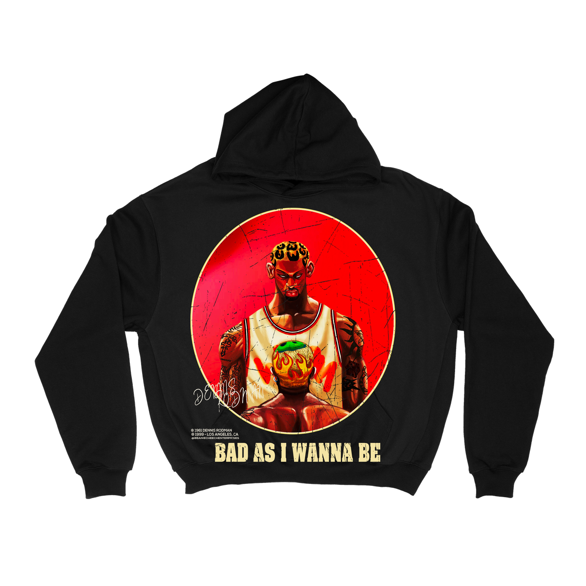 Dennis RODMAN "Bad As I Wanna Be" Vintage Hoodie