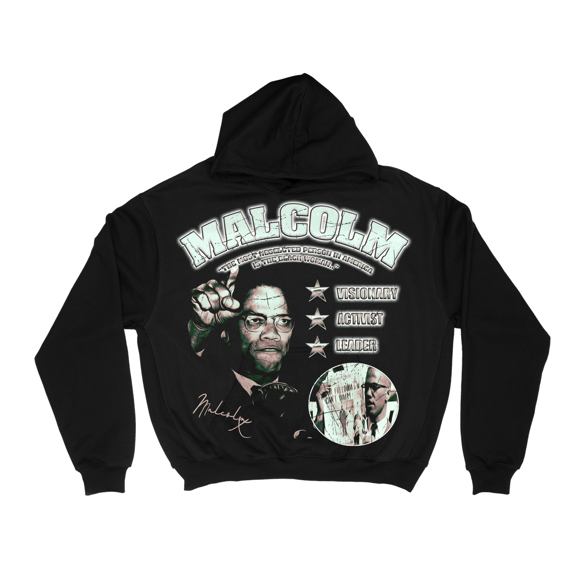 Malcolm X "The Black Woman" Vintage Hoodie